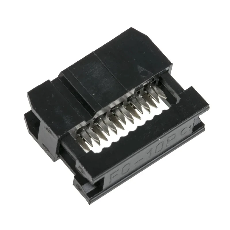 RS PRO 10-Way IDC Connector Female for Cable Mount, 2 Row, Right Angle, 500V DC, 1A Current, Gold-Over-Nickel 642-4979
