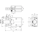 SMC 2 Finger Double Acting Action Pneumatic Gripper, Bore Diameter 25mm, Angle Gripping Type, Port Size M5 x 0.8 MHC2-25D