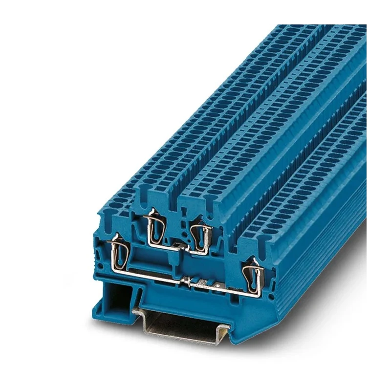 Phoenix Contact STTB 1.5 BU Series Feed Through Terminal Block Blue, 0.08mm² to 1.5mm², 2-Level, Spring Cage 3031160