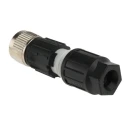 Phoenix Contact Industrial Circular Connector M12, 4 Contacts, Plug, Female, Cable Mount, 125V, 4A, IP67, Polyamide 1641688