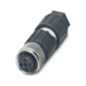 Phoenix Contact Industrial Circular Connector M12, 4 Contacts, Plug, Female, Cable Mount, 125V, 4A, IP67, Polyamide 1641688