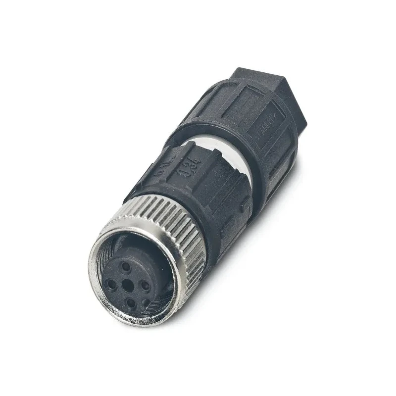 Phoenix Contact Industrial Circular Connector M12, 4 Contacts, Plug, Female, Cable Mount, 125V, 4A, IP67, Polyamide 1641688