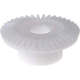 RS PRO Bevel Gear 10mm Bore 40 Teeth 1 Module White HOSTAFORM® Thermoplastic Polymer Model 182-8011