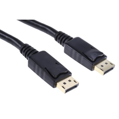 RS PRO 4K Male DisplayPort to Male DisplayPort Cable, Polyvinyl Chloride Jacket, 3 m Length 182-8554