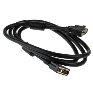 RS PRO Male DVI-I to Male DVI-I Dual-Link Cable 2 m Black Polyvinyl Chloride Jacket 182-8563