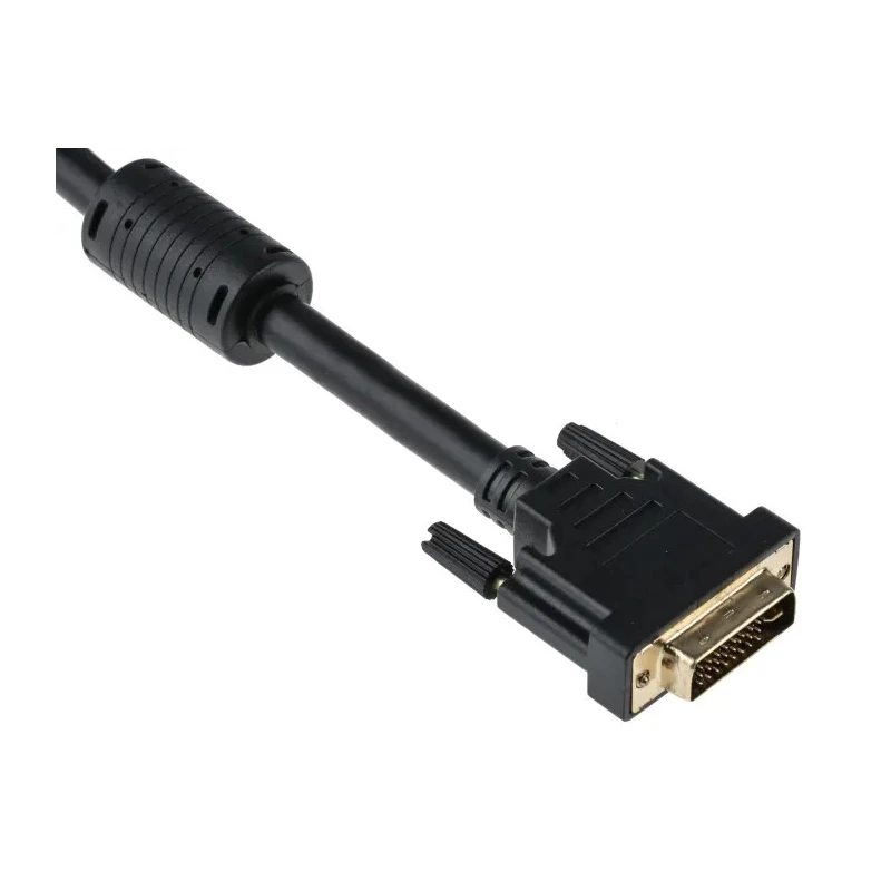 RS PRO Male DVI-I to Male DVI-I Dual-Link Cable 2 m Black Polyvinyl Chloride Jacket 182-8563