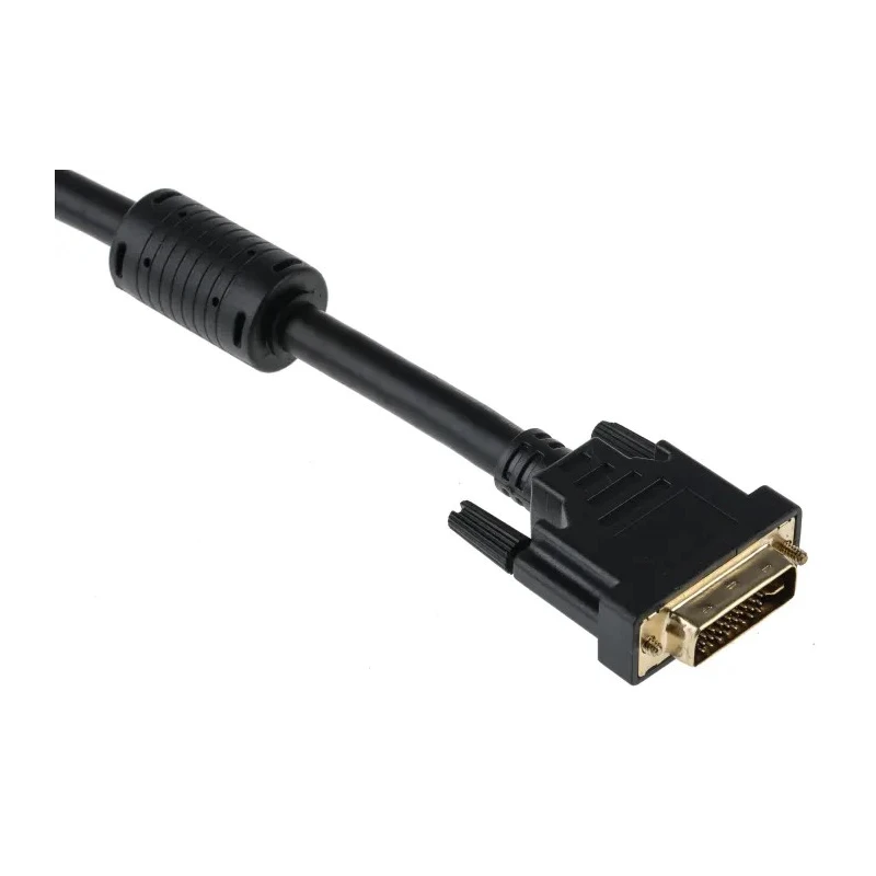 RS PRO Male DVI-I to Male DVI-I Dual-Link Cable 2 m Black Polyvinyl Chloride Jacket 182-8563