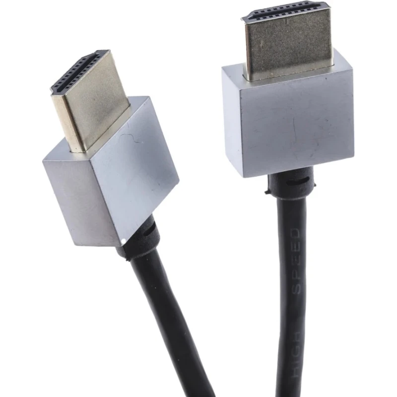 RS PRO CDLHDFLEX Series 500 mm 4K HDMI Cable Male to Male Black 182-8768