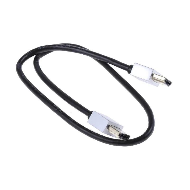 RS PRO CDLHDFLEX Series 500 mm 4K HDMI Cable Male to Male Black 182-8768