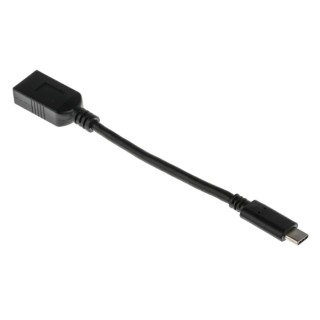 RS PRO IC Socket USB Cable Male USB Type C to Female USB 3.1 USB Type A Black 150 mm 182-8849