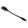 RS PRO IC Socket USB Cable Male USB Type C to Female USB 3.1 USB Type A Black 150 mm 182-8849