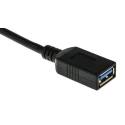 RS PRO IC Socket USB Cable Male USB Type C to Female USB 3.1 USB Type A Black 150 mm 182-8849