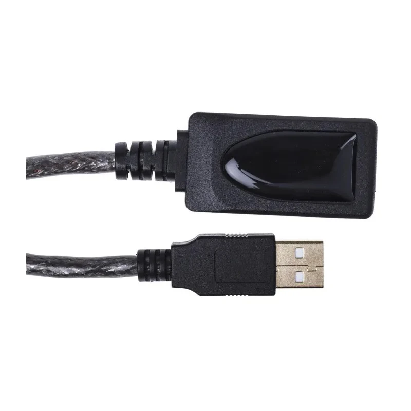 RS PRO USB 2.0 Active Extension Cable Male USB Type A to Female USB Type A Black 12m 182-8835