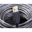 RS PRO USB 2.0 Active Extension Cable Male USB Type A to Female USB Type A Black 12m 182-8835