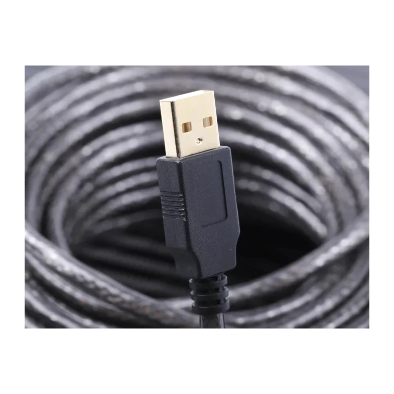 RS PRO USB 2.0 Active Extension Cable Male USB Type A to Female USB Type A Black 12m 182-8835