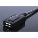 RS PRO USB 2.0 Active Extension Cable Male USB Type A to Female USB Type A Black 12m 182-8835