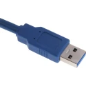 RS PRO High-Performance IC Socket USB Cable Male USB Type A to Male USB 3.0 USB Type A Blue 1m 182-8842