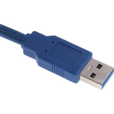 RS PRO High-Performance IC Socket USB Cable Male USB Type A to Male USB 3.0 USB Type A Blue 1m 182-8842