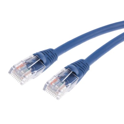 RS PRO Cat5e Ethernet Cable 10 m Blue RJ45 Male to RJ45 Male U/UTP Low Smoke Zero Halogen 657-2056