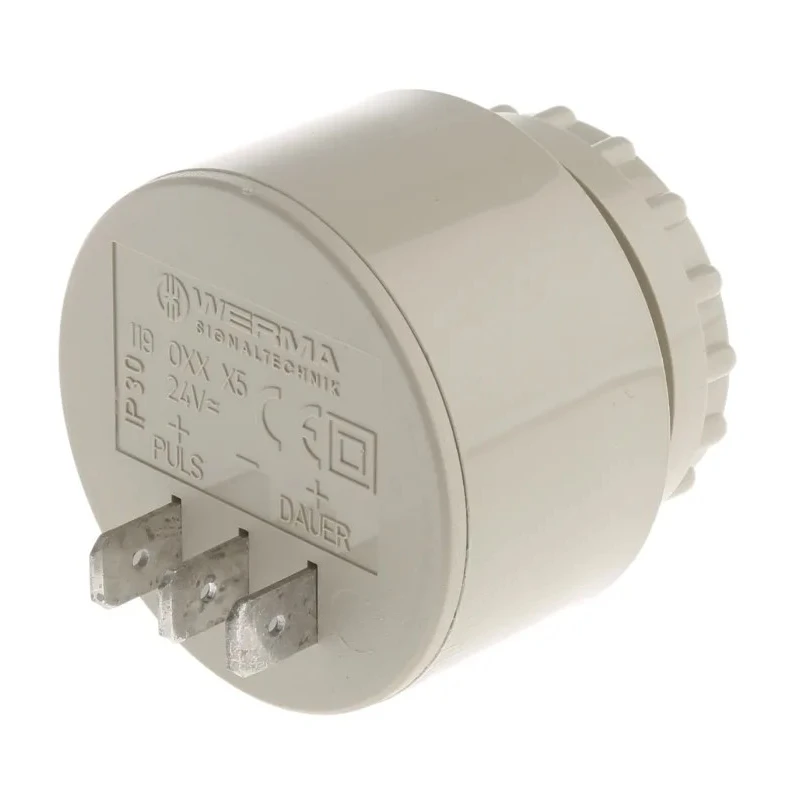 Werma Piezo Buzzer Component Panel Mount 24V AC/DC, 90dB, Continuous and Slow Pulse Tone 119.068.15