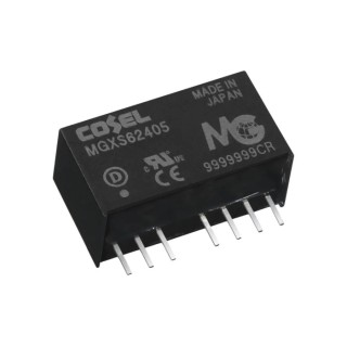 Cosel DC/DC Converter 12V DC, 500 mA Output, 24V DC Input, 6W Power, Through Hole Mount, -40°C to 85°C MGXS6