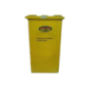 Foot Operated Wheeled Waste Bins 80 Ltr Yellow