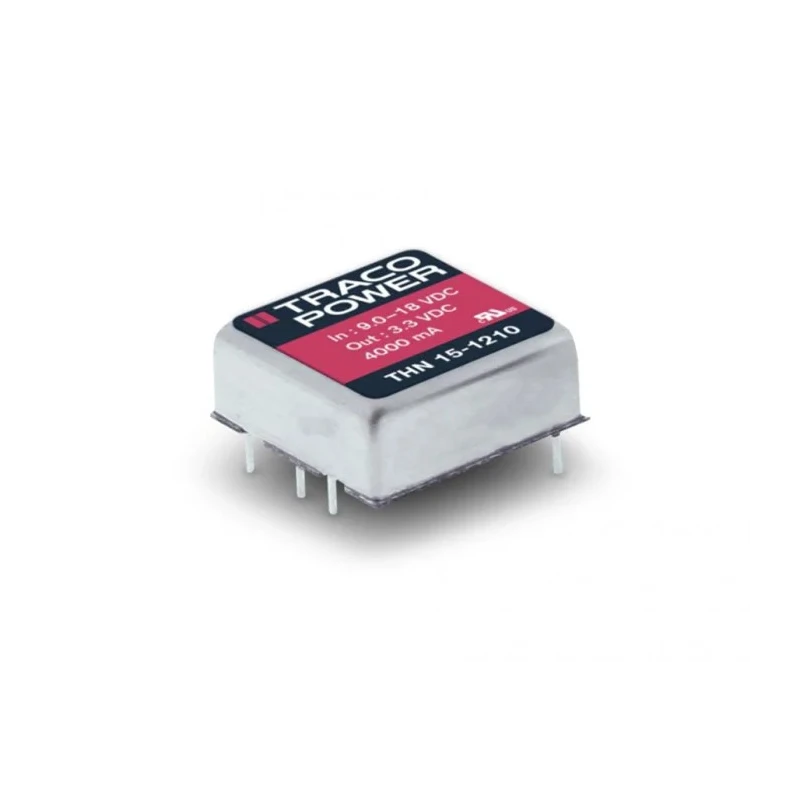TRACOPOWER High Efficiency DC/DC Converter 3.3V DC 4.5A 36V DC Input 18V Input 15W Through Hole THN 15-2410N