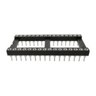 RS PRO 2.54 mm Pitch Vertical 20 Way Through Hole Turned Pin Closed Frame DIL Socket 3A 183-1566