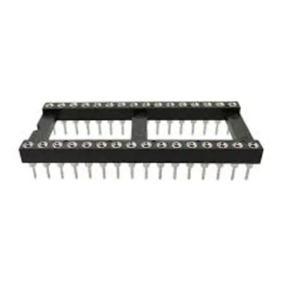 RS PRO 2.54 mm Pitch Vertical 20 Way Through Hole Turned Pin Closed Frame DIL Socket 3A 183-1566