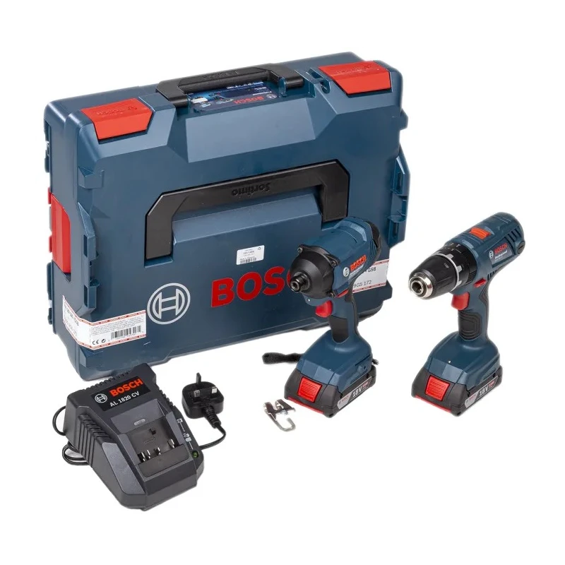 Bosch Cordless Power Tool Kit 18V 2Ah Lithium-Ion Battery, Type G British 3-Pin 06019G5172