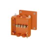 HENSEL Powder Coated Sheet Steel Junction Box, IP66, 5 Terminals, 200mm Length, 150mm Width, Black RAL 2003 Orange FK9255