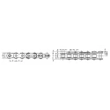 TYC Stainless Steel American Standard Roller Chain 25-1 Pitch 6.35mm Pin Length 5m Length 3.05m 25SS-1R