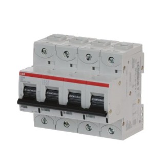 ABB High Performance S800N Miniature Circuit Breaker, 4-Pole, 63A, Type C, 400/690V AC, 375V DC, 36 kA 2CCS894001R0634