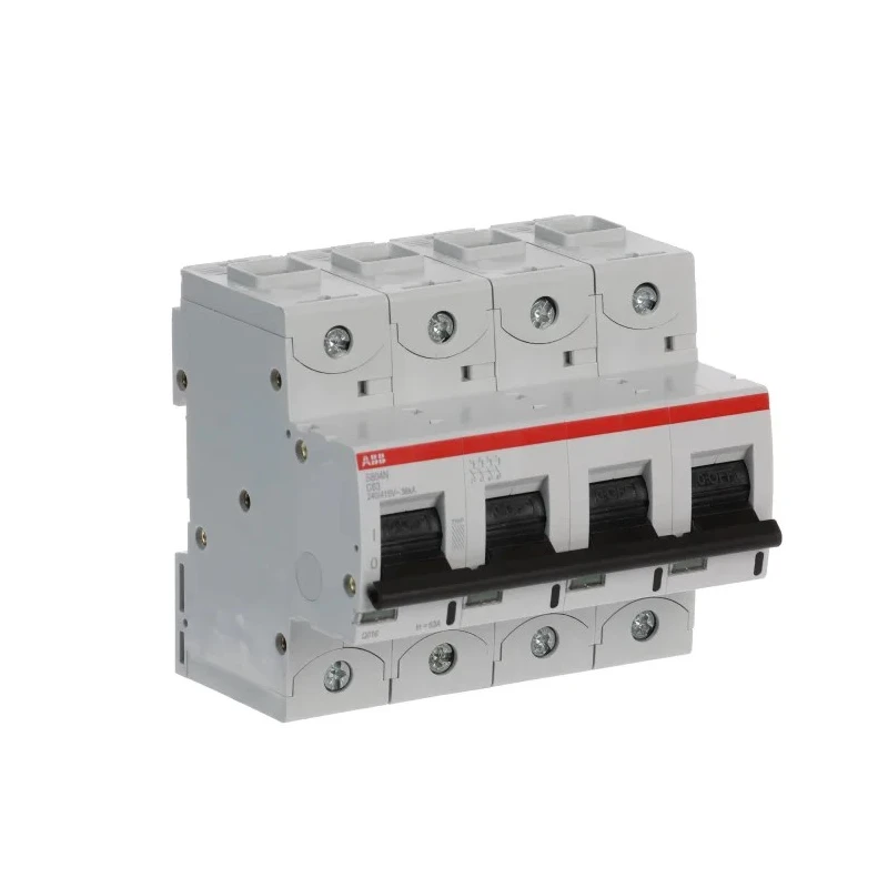 ABB High Performance S800N Miniature Circuit Breaker, 4-Pole, 63A, Type C, 400/690V AC, 375V DC, 36 kA 2CCS894001R0634