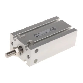 SMC 20 mm Pneumatic Piston Rod Cylinder, CDU Series, Double Acting, Aluminium Alloy, 66mm Length, 20mm Stroke CDU16-20D