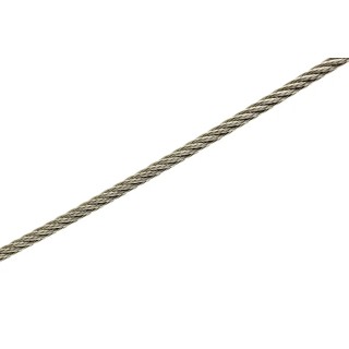 RS PRO PVC Wire Rope 3 mm Diameter, 75 m Length, Safe Working Load 100 kg, Steel Core with PVC Sheath 183-5829