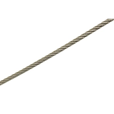 RS PRO PVC Wire Rope 3 mm Diameter, 75 m Length, Safe Working Load 100 kg, Steel Core with PVC Sheath 183-5829