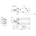 SMC 20 mm Pneumatic Piston Rod Cylinder CDU Series Double Acting Rubber Cushion Aluminium Alloy Body CDUK16-20D