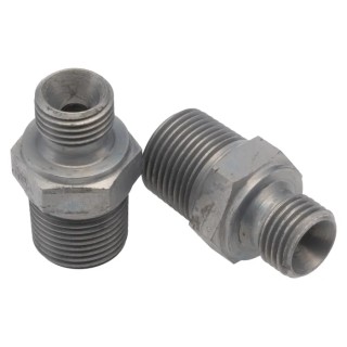 Parker Hydraulic Straight Threaded Adapter Male R 60°, Steel Zinc Plated 0.25 in Hose ID 4-6F3MK4S