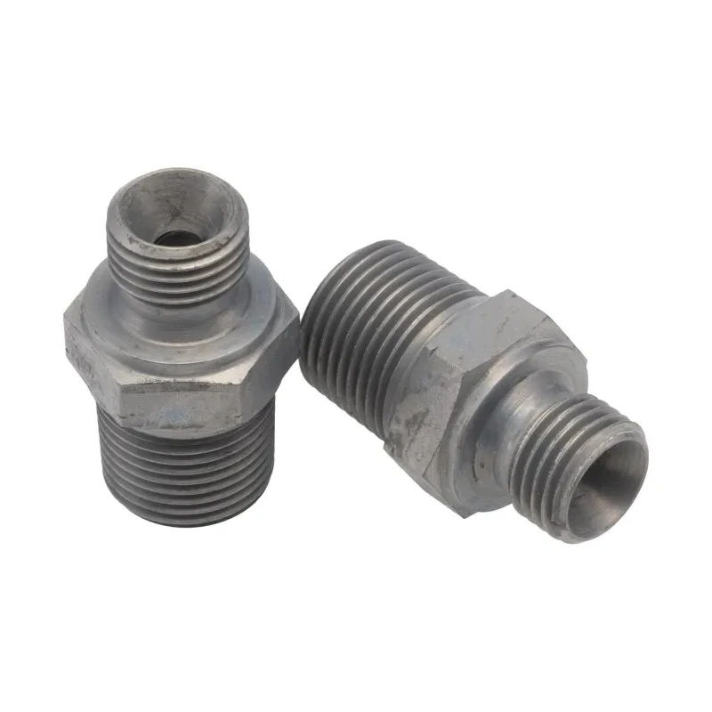 Parker Hydraulic Straight Threaded Adapter Male R 60°, Steel Zinc Plated 0.25 in Hose ID 4-6F3MK4S