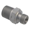 Parker Hydraulic Straight Threaded Adapter Male R 60°, Steel Zinc Plated 0.25 in Hose ID 4-6F3MK4S
