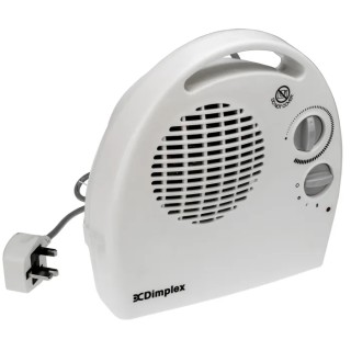 Dimplex 2 kW Portable Fan Heater with Thermostat Control, Type G British 3-Pin Plug DXFF20TSN