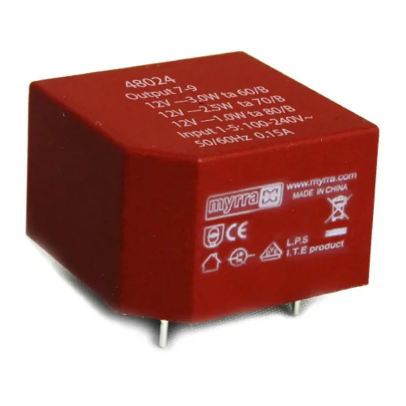 Myrra 3.3 V DC 1 Output PCB Transformer, CE, ENEC, UL, RoHS Approved, 2.75 W 48021