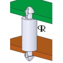 Essentra Nylon PCB Post Dual-Locking 16 mm Height 20 mm Overall Height 2.5 mm PCB Hole MDLSP1-16M-01