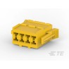 TE Connectivity AMP Timer Automotive Connector Male Yellow PCB 100 Way Crimp Termination 927366-1