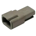 Deutsch DTM Automotive Connector Female Grey Cable 3 Way Crimp Termination 7.5A Polyamide Housing DTM04-3P