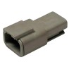 Deutsch DTM Automotive Connector Female Grey Cable 3 Way Crimp Termination 7.5A Polyamide Housing DTM04-3P