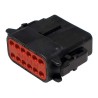 Deutsch DTM Automotive Connector Male Black Cable 12 Way Crimp Termination 7.5A Current Polyamide Housing IP68 DTM06-12SB