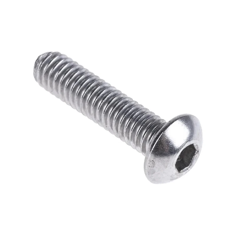 RS PRO Bright Zinc Stainless Steel Hex Socket Cap Screw, Hex Socket Drive, M4 Thread x 16 mm Length 183-8654
