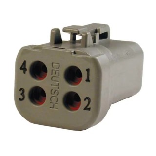 Deutsch Automotive Connector Male Grey Cable 4 Way Crimp Termination DTP06-4S-E003